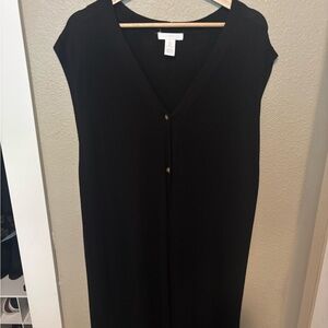 H&M Black Sleeveless Maxi Cardigan